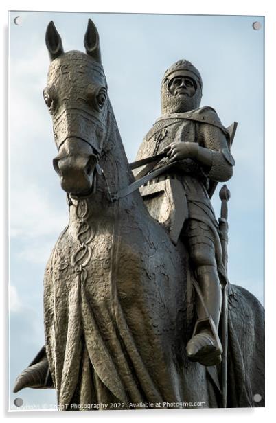 Statue of King Robert the Bruce at the site of BannockBurn, Scotland Acrylic by SnapT Photography