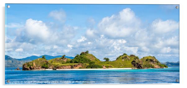 A tropical island in Komodo National Park near Rinca Island, Flores Acrylic by SnapT Photography