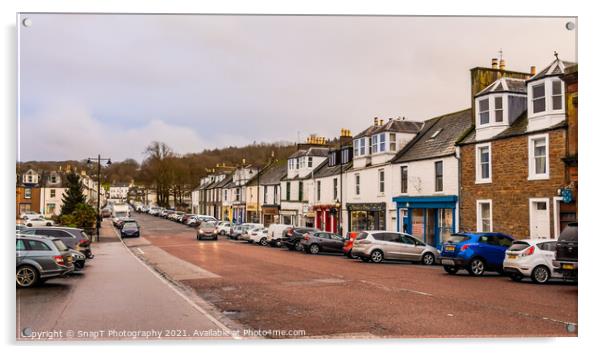 St. Cuthbert's Street in the centre of the Royal Burgh of Kirkcudbright, Kirkcudbright Acrylic by SnapT Photography