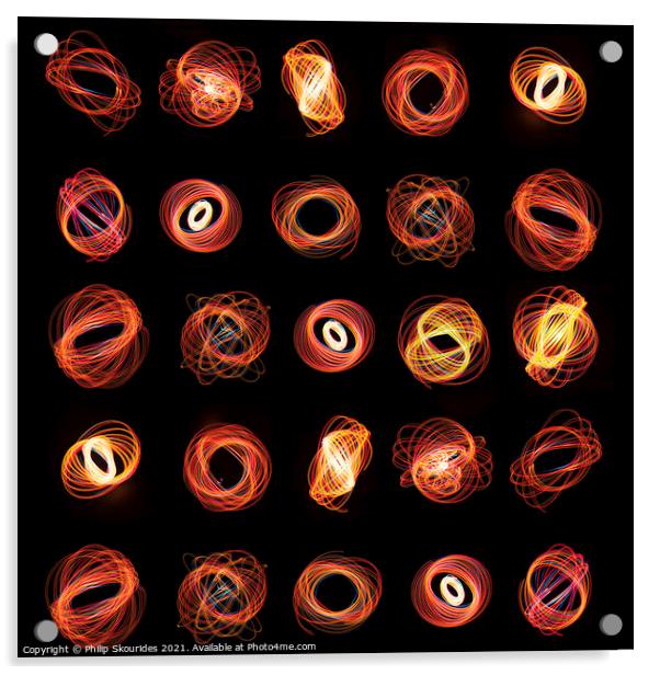 Spirographs ii Acrylic by Philip Skourides