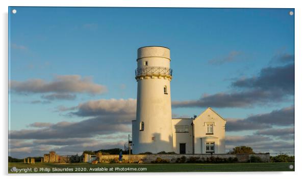 Lighthouse by the sea, natural light Acrylic by Philip Skourides