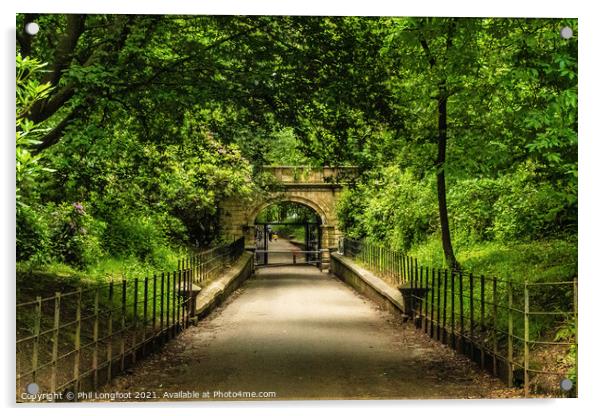Old entrance to Croxteth Hall Park Livepool Acrylic by Phil Longfoot