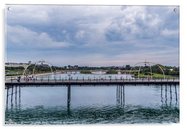 Southport Pier and Marina  Acrylic by Phil Longfoot