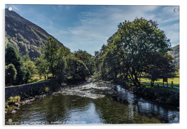 Glaslyn River Beddgelert  Acrylic by Phil Longfoot