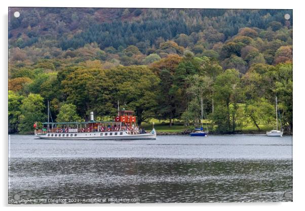 Lake Windermere Boat Cruise Acrylic by Phil Longfoot