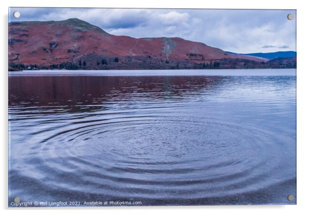 Derwentwater Lake and Catbells mountain range  Acrylic by Phil Longfoot