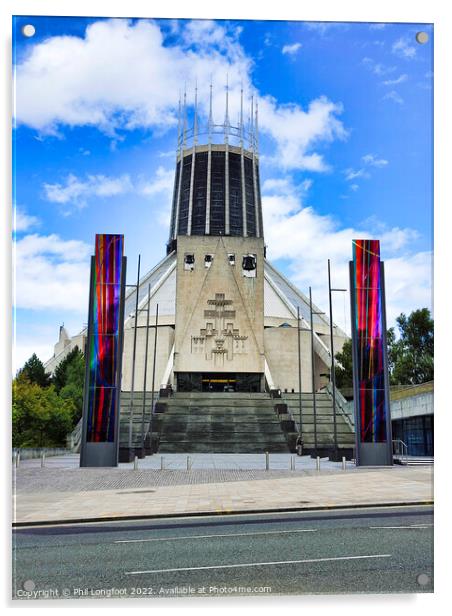 Liverpool Metropolitan Cathedral of Christ the King  Acrylic by Phil Longfoot