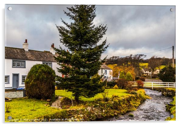 River through Calbeck Village Cumbria  Acrylic by Phil Longfoot