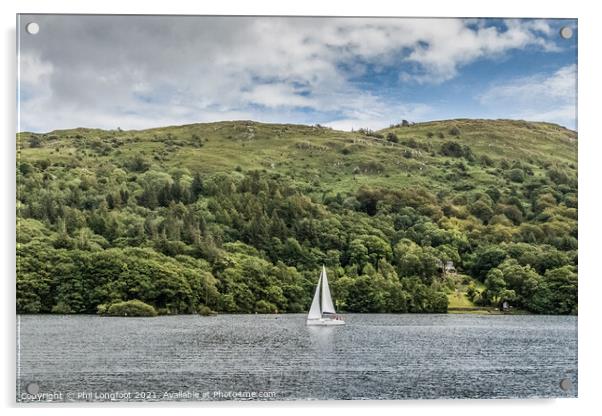 Sailing on Windermere  Acrylic by Phil Longfoot