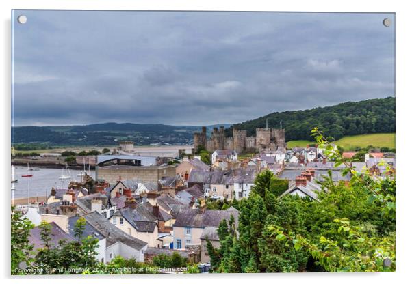 Conway North Wales  Acrylic by Phil Longfoot