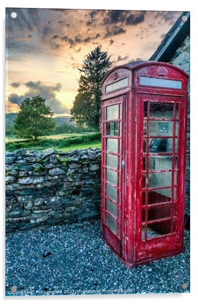 Old Telephone Box  Acrylic by Phil Longfoot