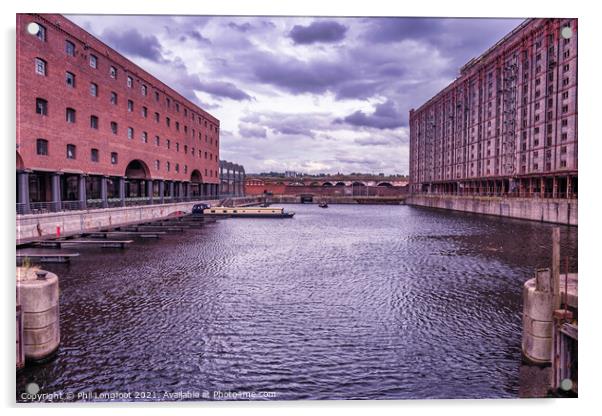 Stanley Dock Liverpool  Acrylic by Phil Longfoot