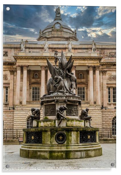 Nelson Memorial and Town Hall Liverpool  Acrylic by Phil Longfoot