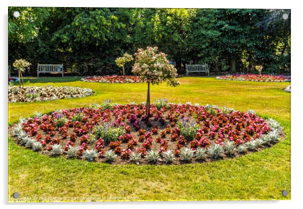 Calderstones Park Liverpool English Garden Acrylic by Phil Longfoot