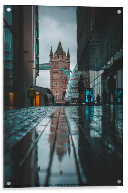 The Tower Bridge Acrylic by Wojciech Jagoda