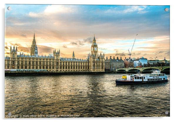 Westminster Sunet Acrylic by Mark Oliver