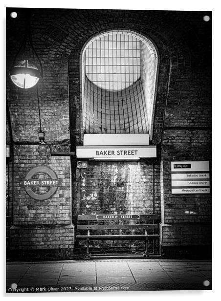 Baker Street Tube Station Acrylic by Mark Oliver