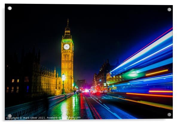 Westminster Bridge Acrylic by Mark Oliver