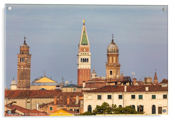 Venetian Skyline Acrylic by Ron Thomas