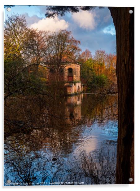 Birkenhead Park Boathouse Acrylic by Ron Thomas