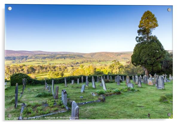  Selworthy Church Graveyard Acrylic by Jim Monk