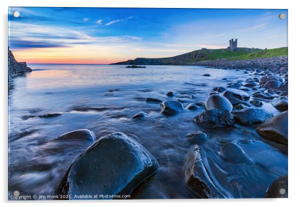 Dunstanburgh Sunrise Acrylic by Jim Monk