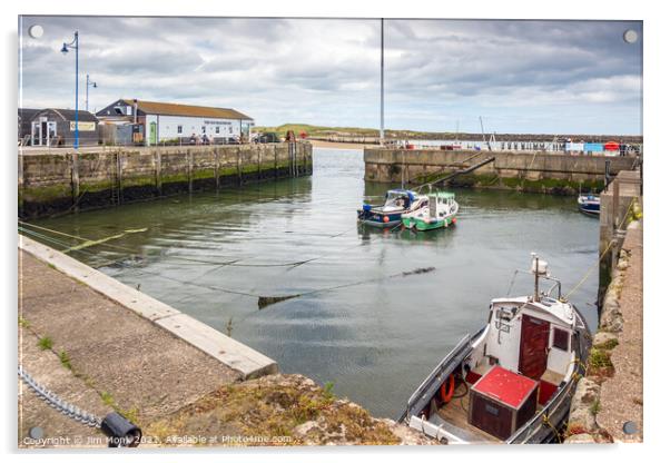 Amble Harbour, Northumberland Acrylic by Jim Monk