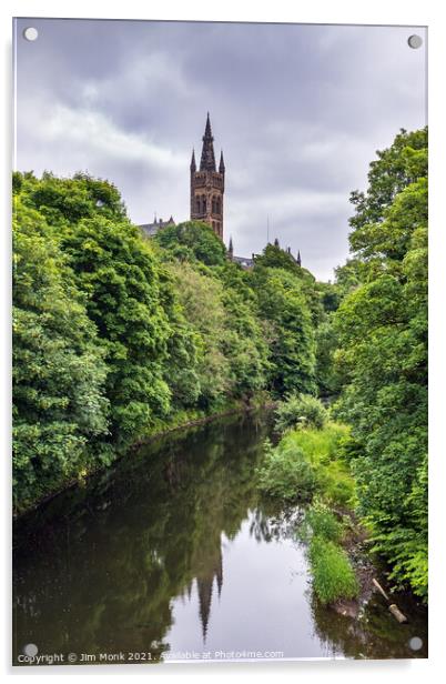  The River Kelvin, Glasgow Acrylic by Jim Monk