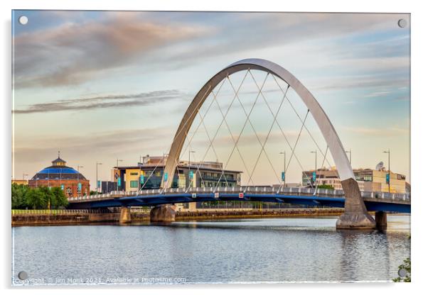 The Squinty Bridge, Glasgow. Acrylic by Jim Monk