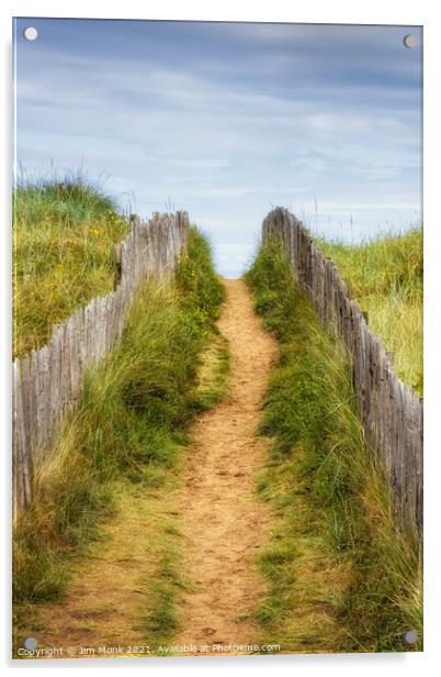 Path to the beach, St Andrews Acrylic by Jim Monk