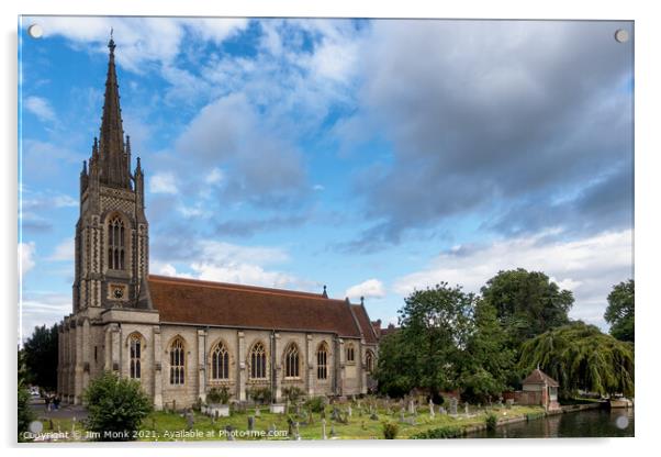All Saints Church, Marlow Acrylic by Jim Monk