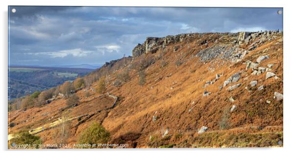 Curbar Edge, Peak District National Park Acrylic by Jim Monk