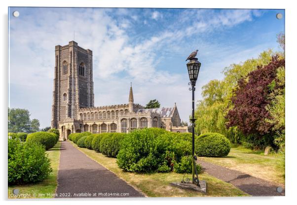 Lavenham Church Acrylic by Jim Monk