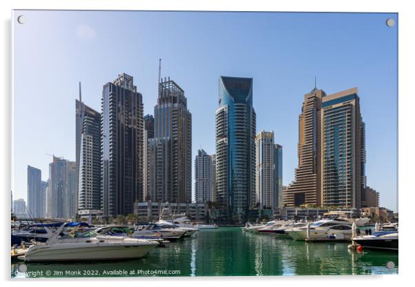 Dubai Marina, UAE Acrylic by Jim Monk