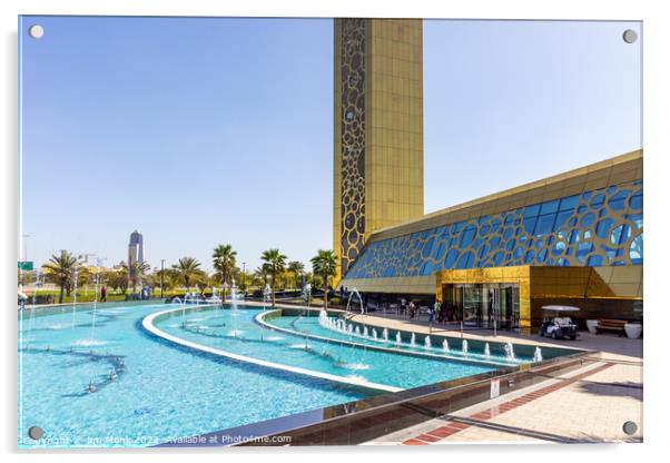 Dubai Frame Fountains Acrylic by Jim Monk