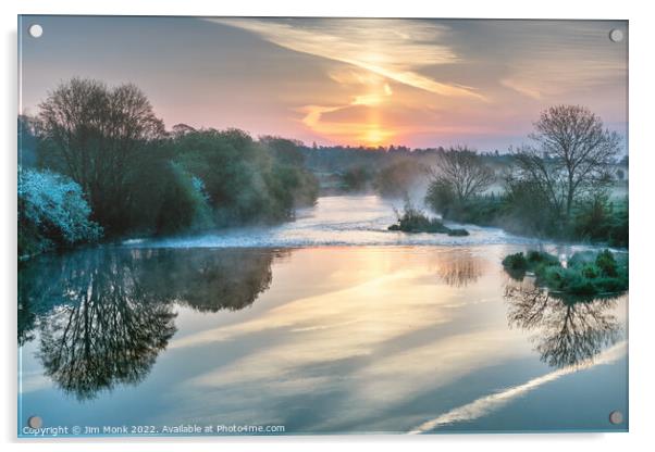 Eye Bridge Sunrise Acrylic by Jim Monk