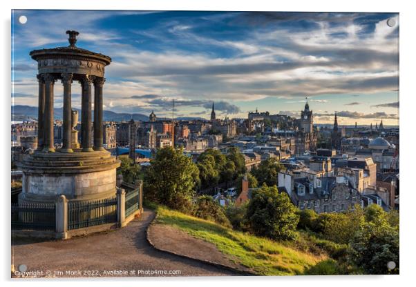 Edinburgh skyline from Calton Hill Acrylic by Jim Monk