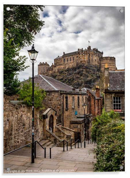 Vennel View, Edinburgh Acrylic by Jim Monk