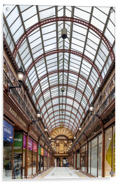 Central Arcade, Newcastle Upon Tyne Acrylic by Jim Monk