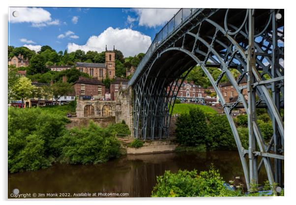 The Iron Bridge, Shropshire Acrylic by Jim Monk