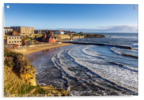 Cullercoats Harbour Acrylic by Jim Monk