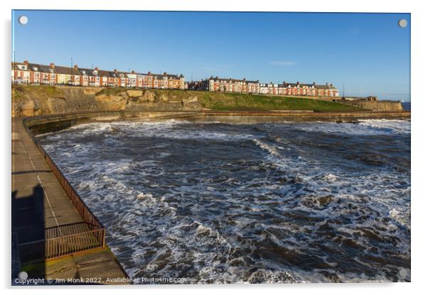 Brown's Bay, North Tyneside Acrylic by Jim Monk