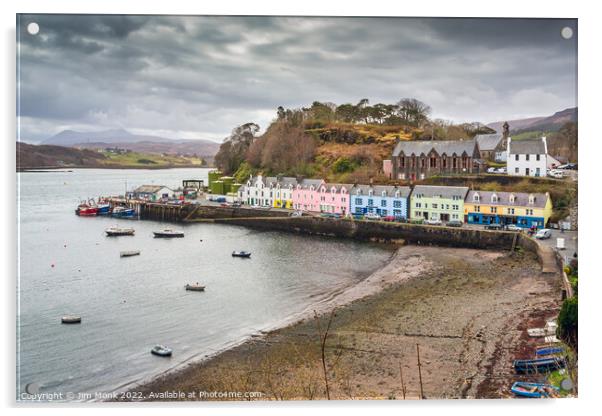 Portree Harbour, Isle of Skye Acrylic by Jim Monk