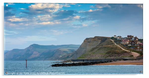 West Bay in Dorset Acrylic by Jim Monk