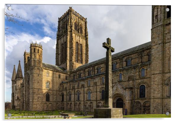 Durham Cathedral and Memorial Cross Acrylic by Jim Monk