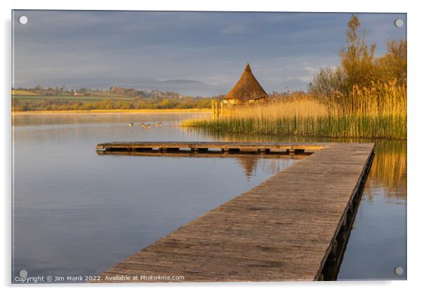 Llangorse Lake Acrylic by Jim Monk