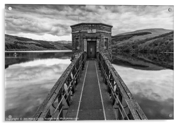 The Tower at Talybont Reservoir Acrylic by Jim Monk