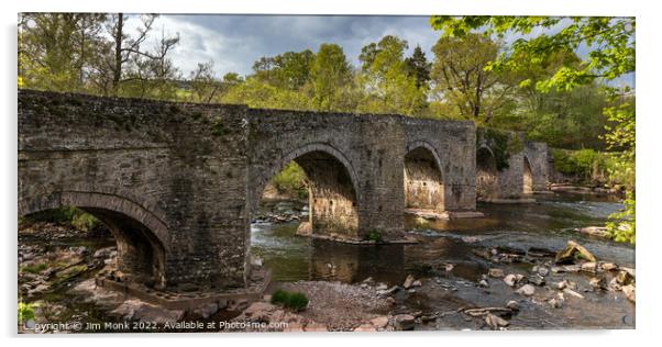 Llangynidr Bridge, Brecon Beacons Acrylic by Jim Monk