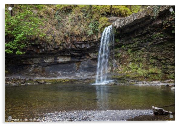 Sgwd Gwladus (Lady Falls) Acrylic by Jim Monk