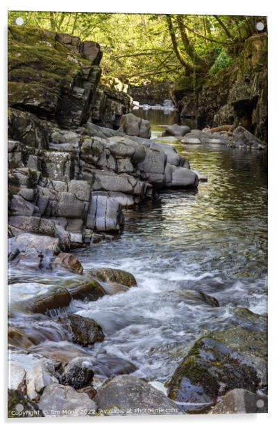 River Neath, Pontneddfechan Acrylic by Jim Monk